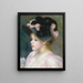 Jonge Vrouw met roze en zwarte hoed - Pierre-Auguste Renoir — ingelijst kunstwerk aan de muur