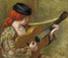 van een jonge Spaanse vrouw met gitaar - Pierre-Auguste Renoir — weergave van het kunstwerk