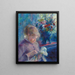 Jonge vrouw die naait - Pierre-Auguste Renoir — ingelijst kunstwerk aan de muur