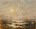 Zonsondergang over het bloeiende moeras - Pierre-Eugène Montzin — weergave van het kunstwerk