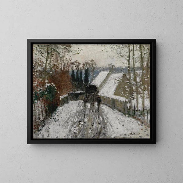 Sneeuweffecten - Pierre-Eugène Montzin — ingelijst kunstwerk aan de muur