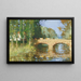De Brug over de rivier - Pierre-Eugène Montzin — ingelijst kunstwerk aan de muur