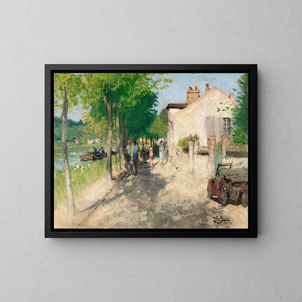 Le quai de la Croix-Blanche - Pierre-Eugène Montzin — ingelijst kunstwerk aan de muur