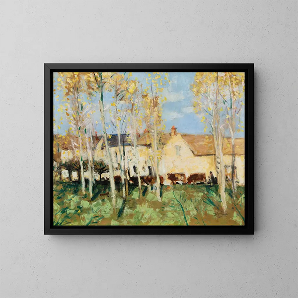 Misy-sur-Yonne - Pierre-Eugène Montzin — ingelijst kunstwerk aan de muur