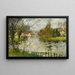 Dorp aan de rivier - Pierre-Eugène Montzin — ingelijst kunstwerk aan de muur