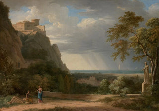 PierreHenri de Valenciennes - Classical Landscape with Figures and Sculpture.webp