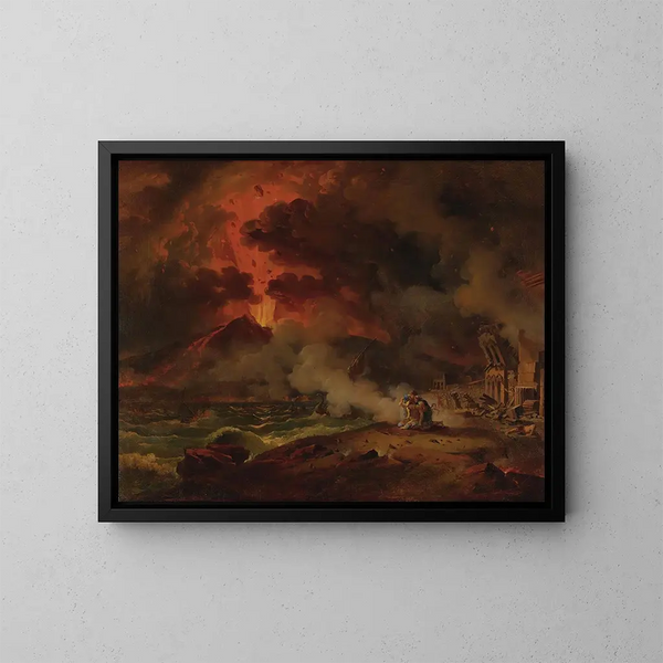 La Destruction de Pompéi - Pierre-Henri de Valenciennes — ingelijst kunstwerk aan de muur