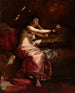 De dood van Cleopatra - Pierre-Joseph Mousset — weergave van het kunstwerk
