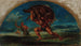 Hercule en de everzwijn van Erymanthe naar Delacroix - Pierre Andrieu — weergave van het kunstwerk