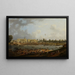 De ballonvaart van Jacques Charles boven het Place de la Concorde in Parijs - Pierre Antoine de Machy — ingelijst kunstwerk aan de muur