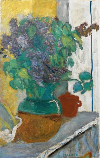 Pierre Bonnard - Lilas Mauve Dans Un Vase De Terre Jaune Et Vert.webp