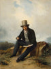 André Jolivard sitting in a landscape - Pierre Duval Le Camus — artwork view