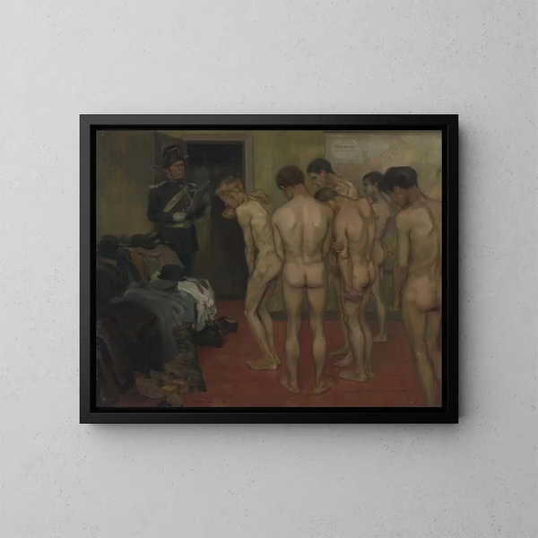 Conscrits - Pierre Georges Jeanniot — ingelijst kunstwerk aan de muur