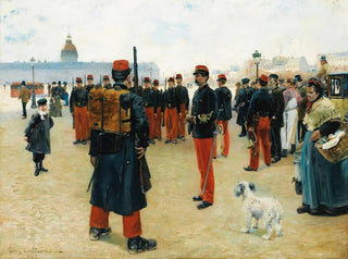 Pierre Georges Jeanniot - Elves caporaux sur lesplanade des invalides  Paris.webp