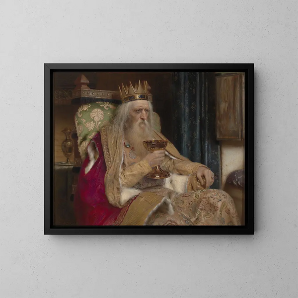 De koning van Thulé - Pierre Jean Van der Ouderaa — ingelijst kunstwerk aan de muur