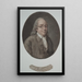 Benjamin Franklin - Pierre Michel Alix — ingelijst kunstwerk aan de muur