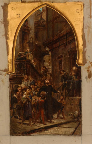 Pierre Paul Lon Glaize - Saint FranoisXavier parcourant les rues de Goa pour appeler les enfants et les esclaves au catchisme.webp