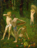 Kinderen in een boomgaard - Pierre Puvis de Chavannes — weergave van het kunstwerk