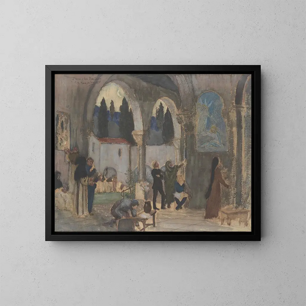 Inspiratie christelijk - Pierre Puvis de Chavannes — ingelijst kunstwerk aan de muur