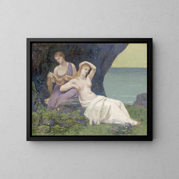 In de heide - Pierre Puvis de Chavannes — ingelijst kunstwerk aan de muur
