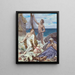 De familie van de vissers - Pierre Puvis de Chavannes — ingelijst kunstwerk aan de muur