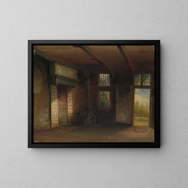 Binnenhuis van het huis van Peter de Grote in Zaandam - Pierre Tetar van Elven — ingelijst kunstwerk aan de muur