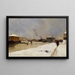 De onderkant van de Tolbiac-brug tijdens de overstroming - Pierre Vauthier — ingelijst kunstwerk aan de muur