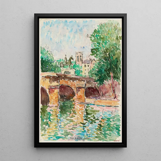 Pierre de Belay - Le PontNeuf et la statue de Henri IV vus du quai des Grands Augustins.webp