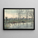 Amsterdam horizonlijn schilderij gezien vanaf het westen - Piet Mondrian — ingelijst kunstwerk aan de muur