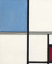 Compositie met blauw en rood - Piet Mondrian — weergave van het kunstwerk