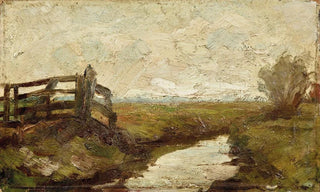 Piet Mondrian - Irrigation ditch with wood gate at left.webp