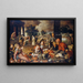 Scene of the market with Christ and the adulteress - Pieter Aertsen — framed artwork on a wall