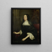 Portret van een vrouw - Pieter Borselaer — ingelijst kunstwerk aan de muur