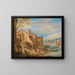 De haven van Ripa Grande in Rome met handelaren in gesprek - Pieter Bout — ingelijst kunstwerk aan de muur