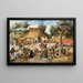 Het Boerenhuwelijk - Pieter Brueghel de Jonge — ingelijst kunstwerk aan de muur