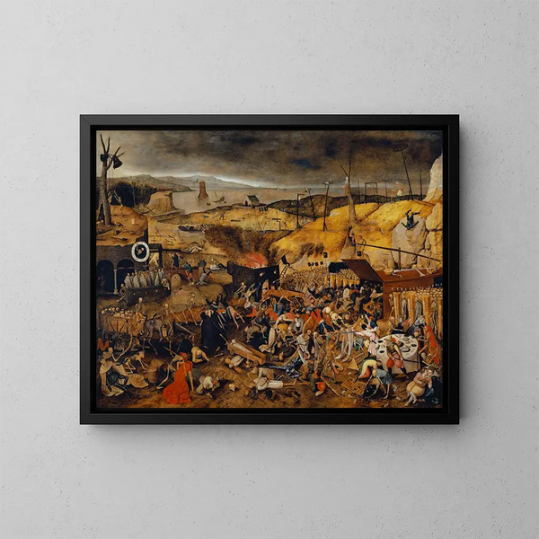 Het Triomf van de Dood - Pieter Brueghel de Jonge — ingelijst kunstwerk aan de muur