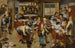 Het advocatenkantoor van het dorp - Pieter Brueghel de Jonge — weergave van het kunstwerk