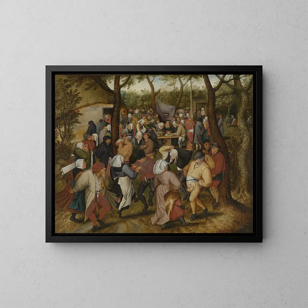 Dans van het huwelijk in de open lucht - Pieter Brueghel de Jonge — ingelijst kunstwerk aan de muur