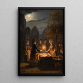 Pieter Gerardus Sjamaar - At the night market.webp