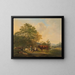 Landschap met heuvels, herder en vee - Pieter Gerardus van Os — ingelijst kunstwerk aan de muur