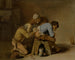van Een bedrieger aan het werk in een schuur - Pieter Jansz Quast — weergave van het kunstwerk