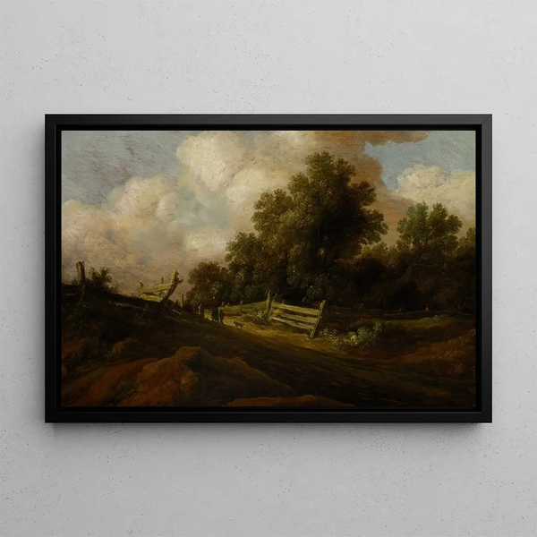Pieter Molyn - Landscape with Two Figures and a Dog.webp