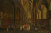 Binnenkant van de Dominicanerkerk Sint-Pauluskerk in Antwerpen, uitzicht naar het oosten met de processie van het Heilig Sacrament - Pieter Neeffs de Oude — weergave van het kunstwerk