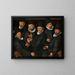 Zes bewakers van de guild van de wevers - Pieter Pietersz — ingelijst kunstwerk aan de muur
