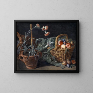 Pieter Snyers - Fruit Basket And Pinks.webp