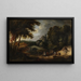 Landschap met brug - Pieter Verdussen — ingelijst kunstwerk aan de muur