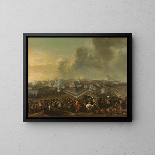 Aanval op de stad Coevorden, 30 december 1672 - Pieter Wouwerman — ingelijst kunstwerk aan de muur