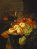 Natuurstudie met fruit en een kersenboomtak op een Berkemeyer-glas - Pieter de Ring — weergave van het kunstwerk