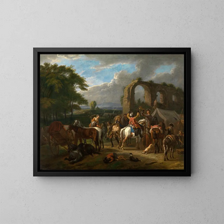 Pieter van Bloemen - Horsemans Scene.webp
