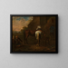 van paarden voor een taverne - Pieter van Bloemen — ingelijst kunstwerk aan de muur